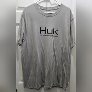 Huk Men's Gray Short Sleeve Tee Xxl